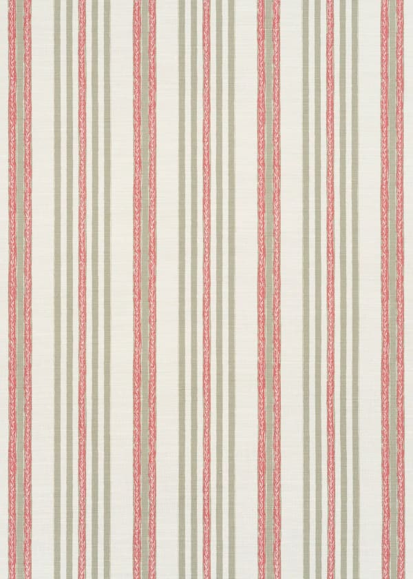 Malabar Stripe Red Green On Oyster