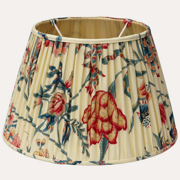 Pierre Frey Braquenie Saint Leger Bleu Handsewn Gathered Lampshade