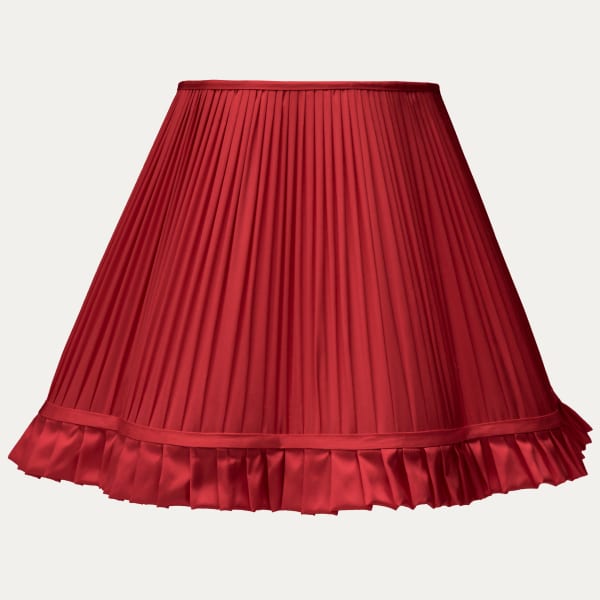 Douppion Ruby Silk Scallop Lampshade