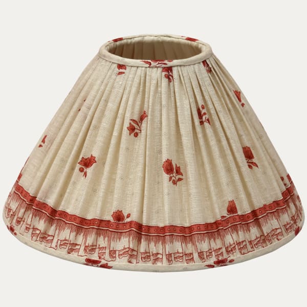 Decors Barbares Red Polonaise Coolie Lampshade with Silk Lining