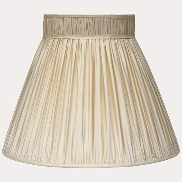 Douppion Putty Silk Collar Top Lampshade