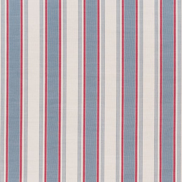 Pavillion Stripe Red Blue On Oyster