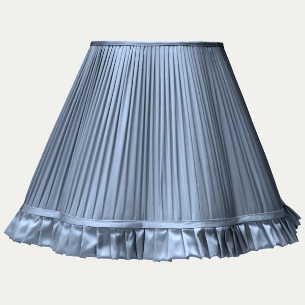 Douppion Cornflower Silk Scallop Lampshade