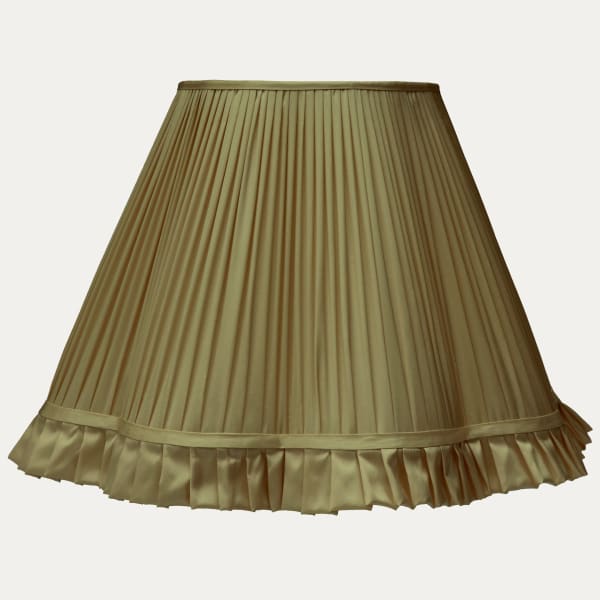 Khaki SFJ Silk Scallop Lampshade