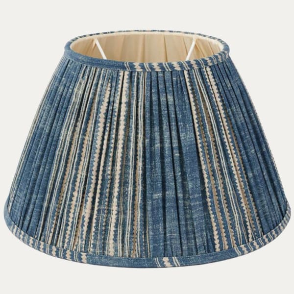 Robert Kime Hishi Cotton & Linen Empire Lampshade with Silk Lining