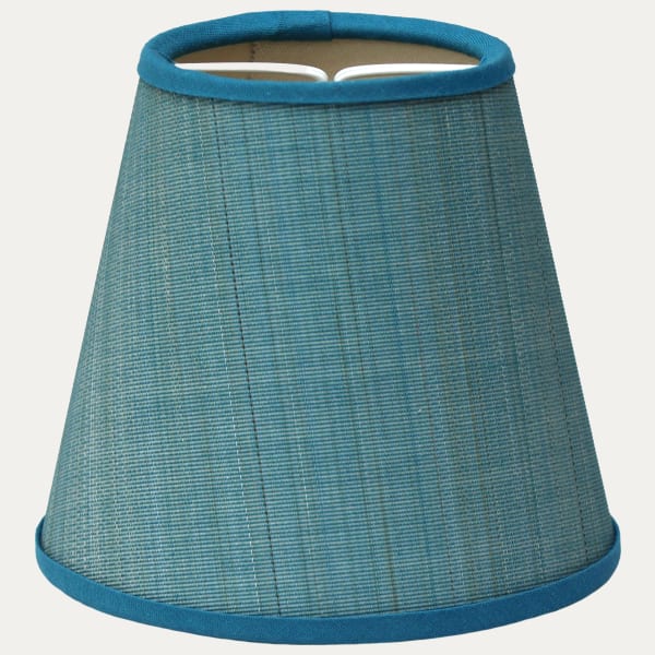 John Boyd Paso Pale Marine Horsehair Clip-on Lampshade with Cream Linen Lining