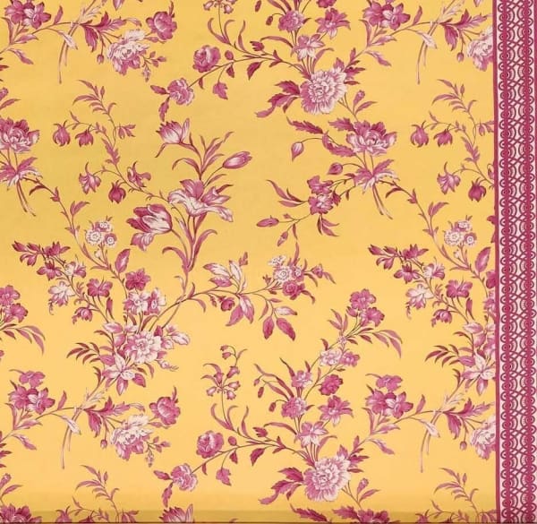 Avesnieres Flowers Canvas Yellow Raspberry