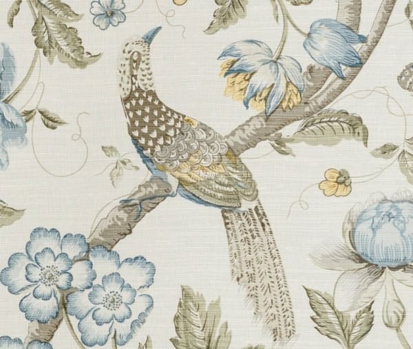 Chinese Pheasant Blue Green On Oyster