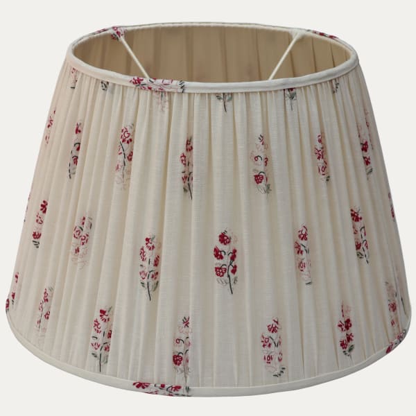 Robert Kime Ghost Embroidered Fabric Hand-Sewn Lampshade