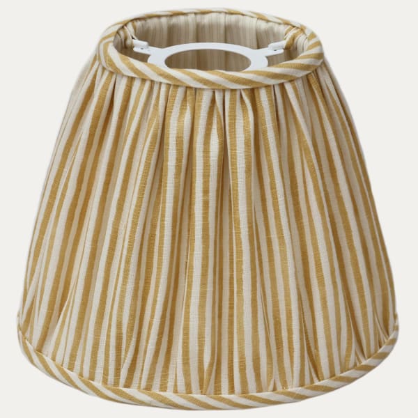 Chelsea Textiles Tiny Stripe Faded Yellow Lampshade for Reading Lights
