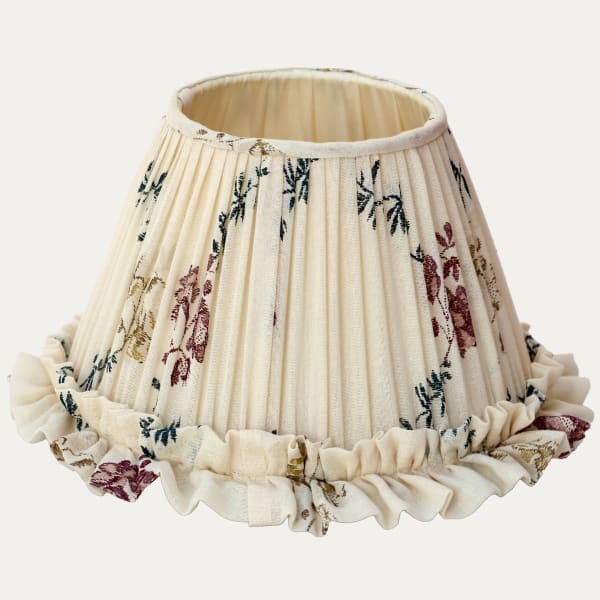 Robert Kime May on Muslin Fabric Lampshade with Loose Frill Skirt