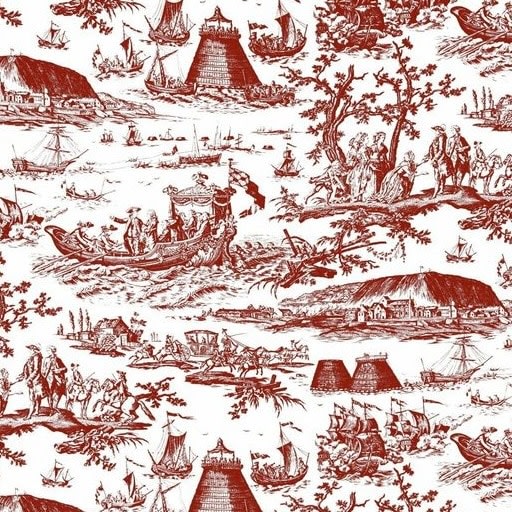 Canvas Navy Fete Clear Red