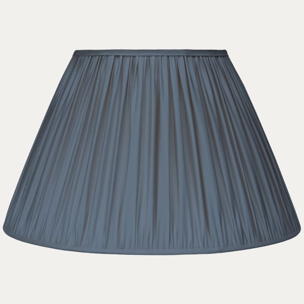 Thames Blue Faille Lugano Silk Empire Lampshade