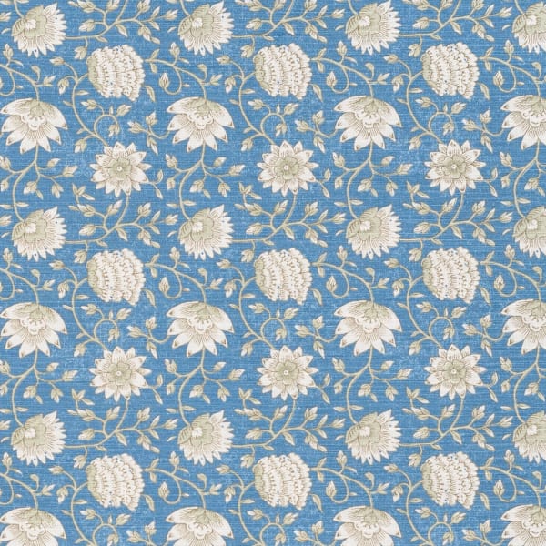 Bennison Pali Blue Green on Oyster Linen