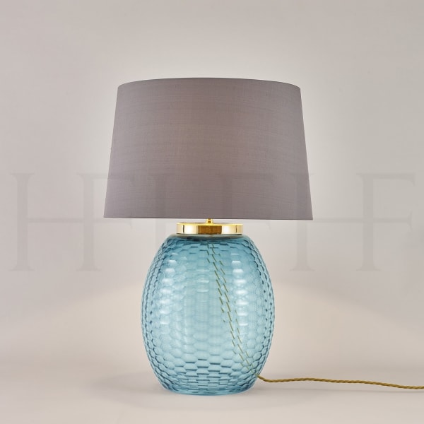 Hector Finch, Mala Table Lamp Medium Ice Blue Honeycomb