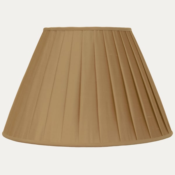 Fawn Taffetas Silk Box Pleated Lampshade