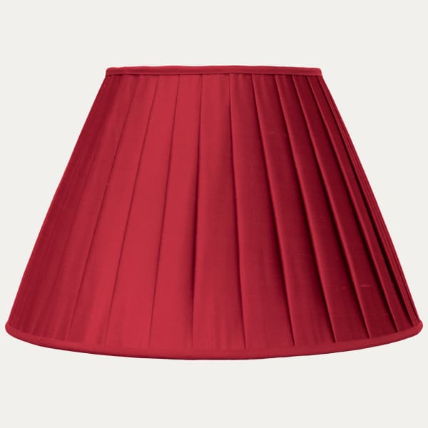 Douppion Cherry Silk Box Pleated Lampshade