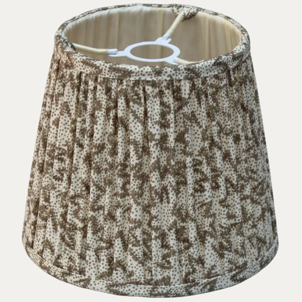 Warner Textile Archive Nathalie Olive Hand Sewn Lampshade for Reading Lights