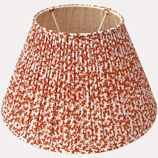 Sibyl Colefax & John Fowler Seaweed Orange on Cotton Lampshade