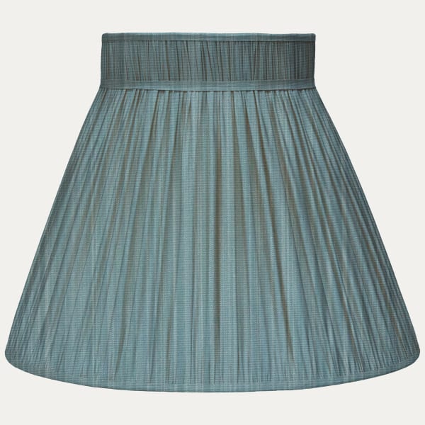 Sky Blue Faille Edson Silk Collar Top Lampshade