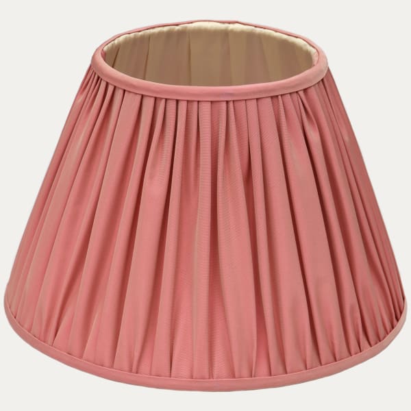 Dusty Pink Shot Silk Handsewn Gathered Lampshade