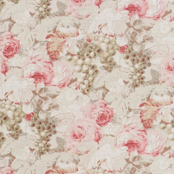 Rosevine Faded Pink Green On Oyster