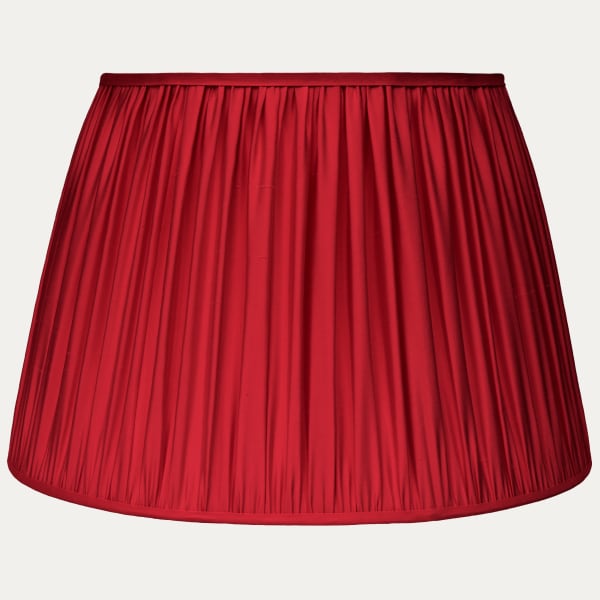 Douppion Vermillon Silk Pembroke Lampshade