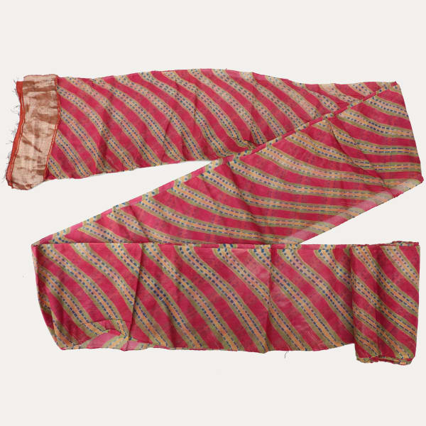 Vintage Rajasthan Leheriya Turban with Handmade Dyed Colours