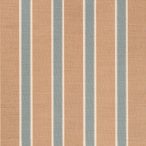 Teeth Stripe Blue Beige On Beige