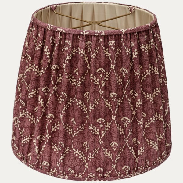 Namay Samay Pattey Aubergine French Drum Lampshade with US Fittings