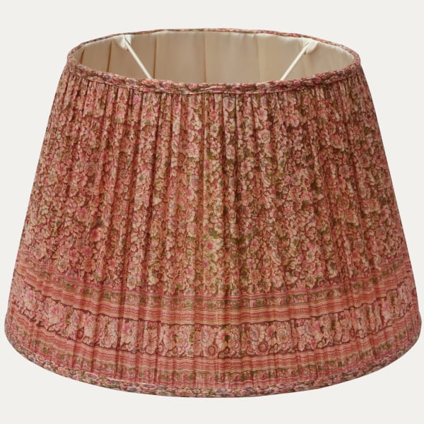 Beautiful Floral Vintage Sari Handsewn Gathered Lampshade