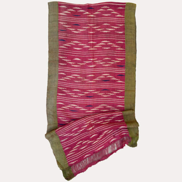 Antique Uzbek Silk Shawl with Wonderful Colours