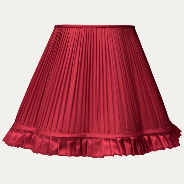 Douppion Cherry Silk Scallop Lampshade