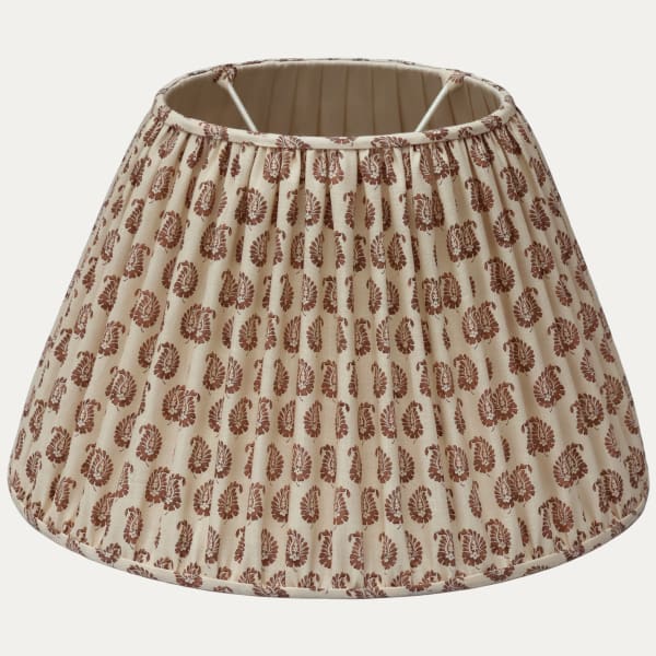 Howe Cypress Linen Cocoa Handsewn Gathered Lampshade