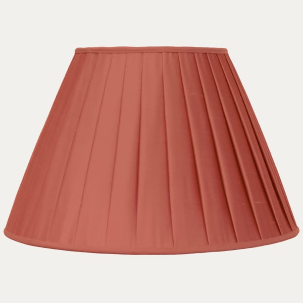 Shot Pink Taffetas Silk Box Pleated Lampshade