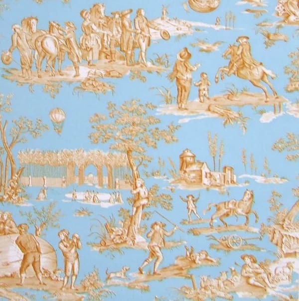 Gonesse Balloon Canvas Blue Gold