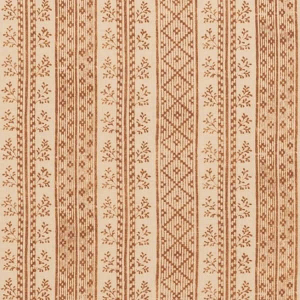 Dutch Stripe Saffron on Light Tea Stain