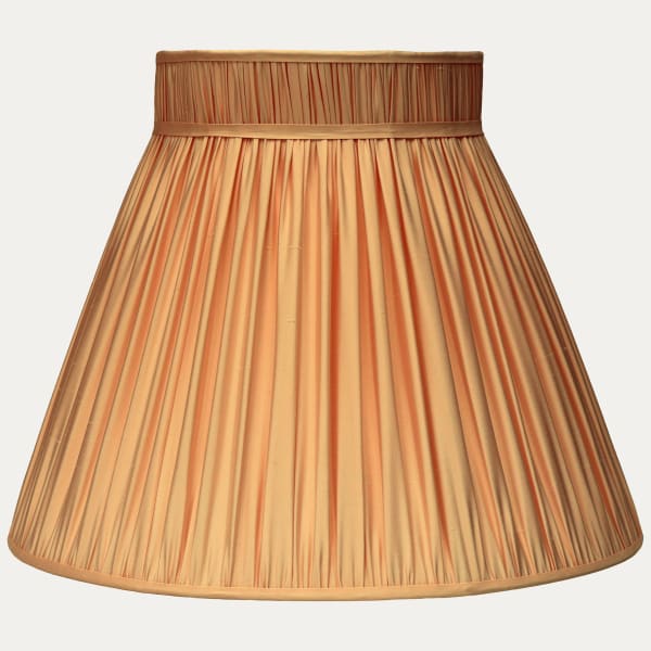 Douppion Peach Silk Collar Top Lampshade