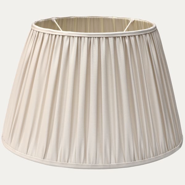 Faille Lugano Ivory Silk Hand-Sewn Lampshade