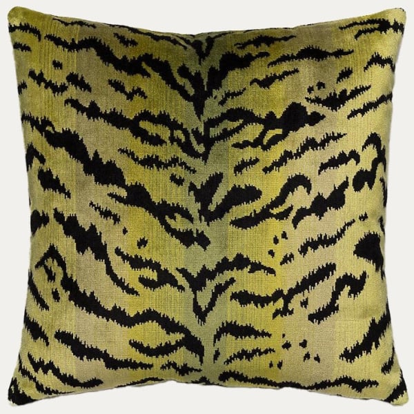 Scalamandre Tigre Greens and Black Cushion