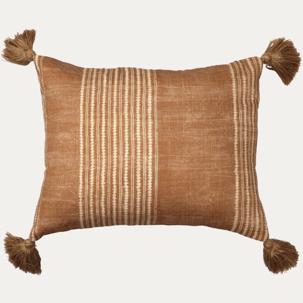 Robert Kime Hishi Gold Decorative Cushion with Tassels