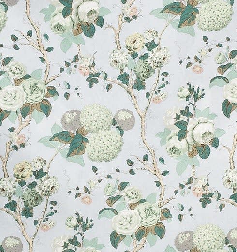 Hydrangea and Rose Blue Green