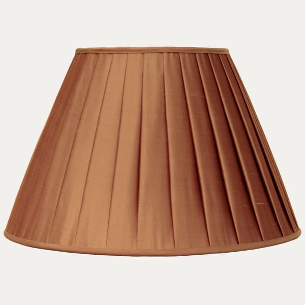 Douppion Cantaloupe Silk Box Pleated Lampshade