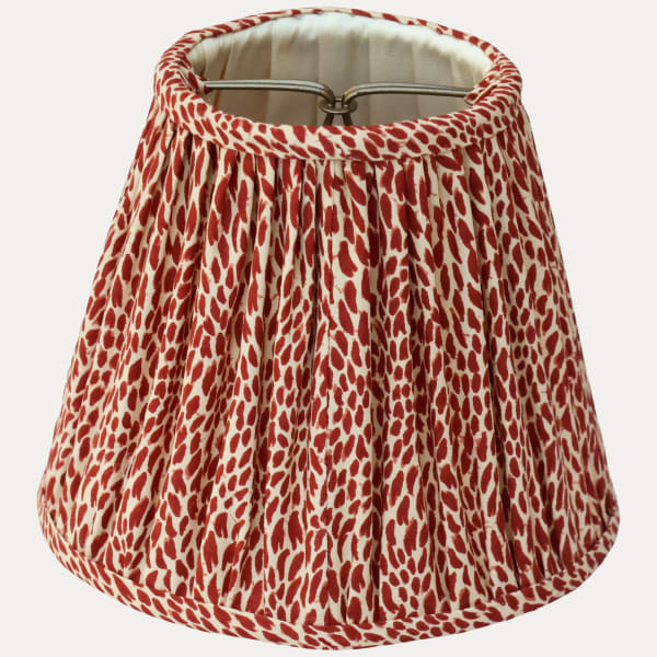 Pierre Frey Plumette Touge de Chine Handsewn Gathered Lampshade