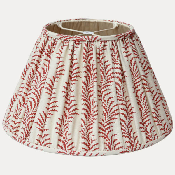 Soane Scolling Fern Silhouette Sorolla Red Handsewn Lampshade