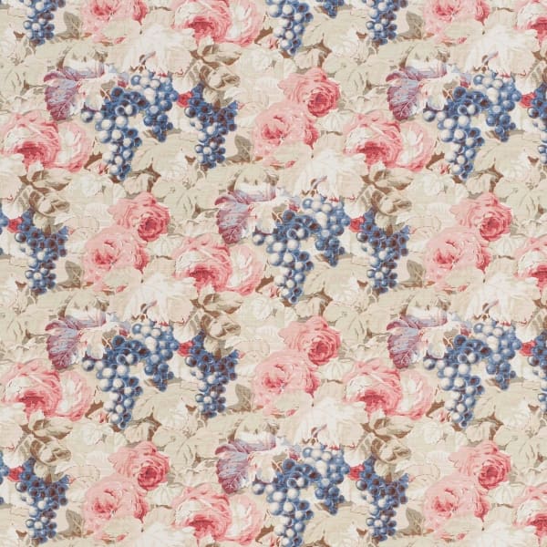 Rosevine Blue Pink On Oyster