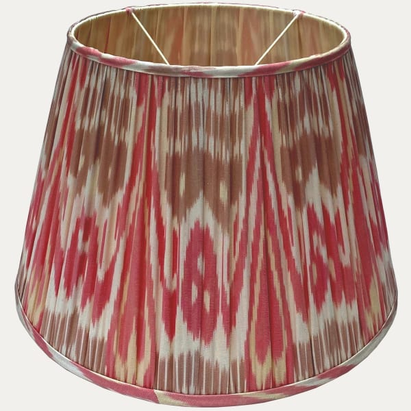 Wonderful Silk & Cotton Unique Ikat Lampshade with Habotai Silk Lining