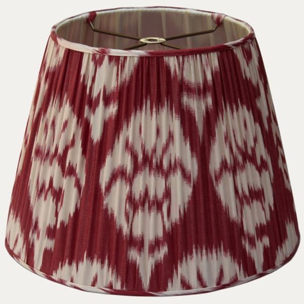 Robert Kime Carnation Silk & Cotton Ikat Lampshade with Finial Fitting