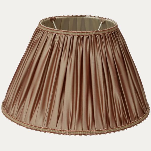 Douppion Crush Silk Handsewn Lampshade with Picot Braid Trim