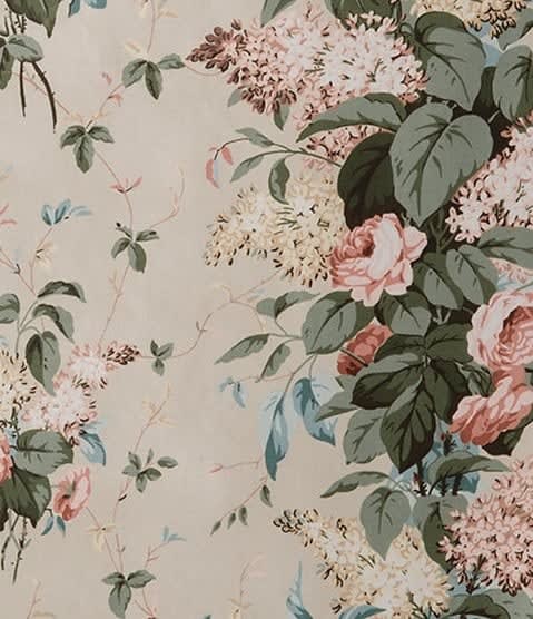 Lilac and Rose Celadon Chintz